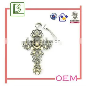 Decoration Metal Craft and Arts Cross Brooch Promotion Gift for Woman thumbnail-1