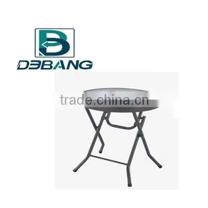 Folding Camping Glass Table With Steel Tube For Picnic thumbnail-1