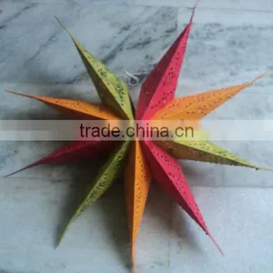 Rasta Paper Stars Lanterns for Christmas thumbnail-1