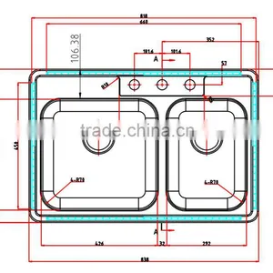 18 Gauge 60/40 Double Bowl Laundry Sink Inserts thumbnail-2
