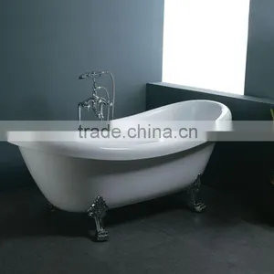 Q119 White Wholesale Clear Freestanding Clawfoot Bathtub thumbnail-1