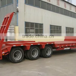 Heavy Machine Transportation 3 Axles Low Bed Semi Trailer thumbnail-2