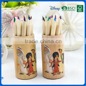 Customer Disign 3.5inch Kids Color Pencils Set Into Wooden Pencil Shaped Box Back to School thumbnail-6