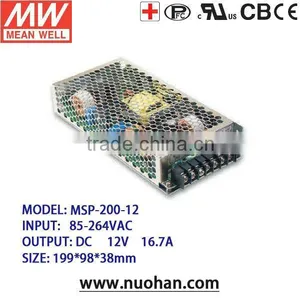 Meanwell MSP-200-12 200w 12V Medical Power Supply Pfc Power Supply 12v thumbnail-1
