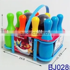 Sport Games Kids Plastic Bowling Set With Basket thumbnail-1