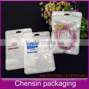 Mobile Phone Accessories Plastic Bags/white Printing USB Plastic Bags With Zipper/ thumbnail-3