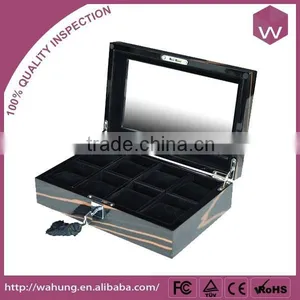 Luxury Strong Plexiglass Top Window Black Finshing Watches Display Box thumbnail-1