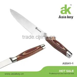 Sharp Blade Knife Set for Kitchen Wooden Handle Acrylic Block thumbnail-2