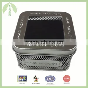 Square Mesh Tin Box With Lift-off Lid, Good Quality thumbnail-1