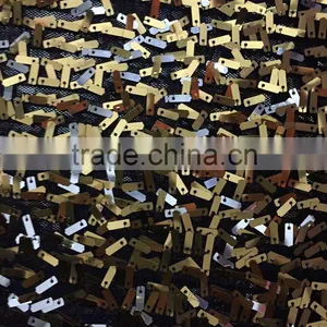 Gold Sequin or Silver Sequin Fabric or Embroidery Fabric thumbnail-6