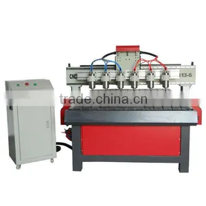 6 Heads Embossment CNC Router ZK-1313-6 thumbnail-1