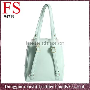 Fashion Korean Style Green Backpack, Girls pu Backpack Bags thumbnail-3