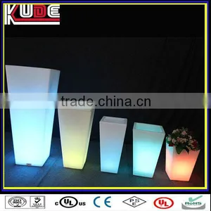 LED Illuminated Home Decoration Luminous Square Planter Planter/plastic Decorative Planters/tall Square Planters thumbnail-1