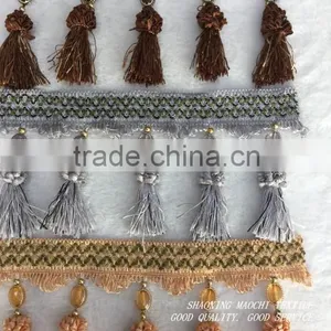 New Design Wholesale Curtain Fringe With Crystal for Home Textile Accessory thumbnail-2