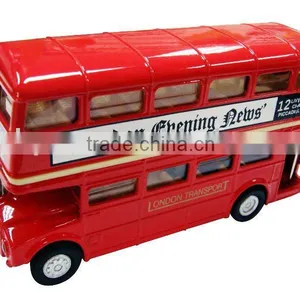 1:72 Die Cast Double-decker Model Bus thumbnail-1