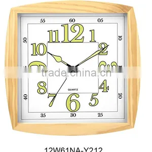 12inch Rectangle Wooden Wall Clock Decoration Items Square Fashional Clock thumbnail-4