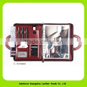 2016 New Arrival Leather Business Card Folder a4 Leather Bound Folder thumbnail-2