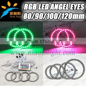 RGB 5050 SMD Remote Control Angel Eyes, High Quality Full Circle Car Angel Eyes Ring thumbnail-1