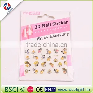 1Set Hot Gold 3D Nail Art Stickers Decals,Metallic Flowers Designs Stickers For Nails Art Decoration Tips Salon Accessory Tools thumbnail-3