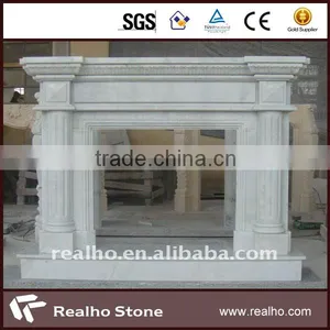 Low Price Colorful Artical Quartz Stone White Fireplace thumbnail-4