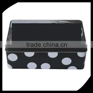 White and Black Metal Tin Box/Rectangular Tin Box/tin Box With Sliding Lid thumbnail-1