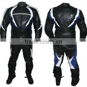 Motorbike Leather Suit With Vintage Style thumbnail-1