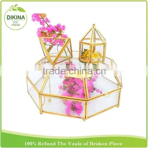 ^^^~~~ Wholesale Handblown Geometric Pot for Home& Wedding Decor ^^^~~~ Terraium Glass Plant Lacquer Vase thumbnail-5