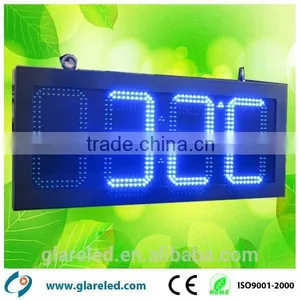 12inch Outdoor Waterproof IP65 Double-side LED Digital Clock Sign thumbnail-1