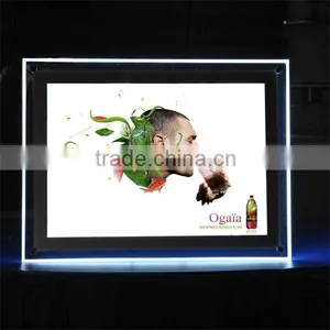 Advertising Acrylic Slim Light Box Crystal Led Display Holder a4 thumbnail-3
