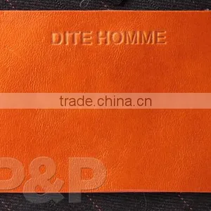 Thinner Genuine Sewing Metal Leather Label for Brand Clothing thumbnail-2
