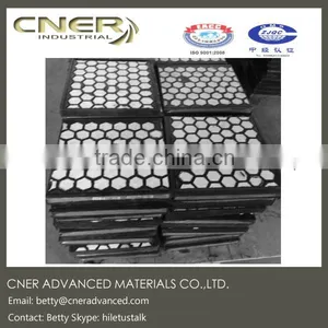 Ceramic Rubber Wear Panel, With Hexagonal Tiles Embedded thumbnail-1