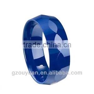 Blue Faceted Ceramic Ring thumbnail-1