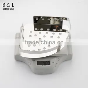 Simple-style Bathroom Accessories Stainless Steel 304 Chrome Plating Corner Basket for Bathroom Storage thumbnail-6