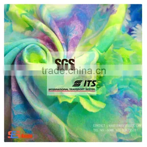 Custom Design Polyester Satin Chiffon Digital Printed Fabric for Top, Underwear, Dress Fabric thumbnail-1