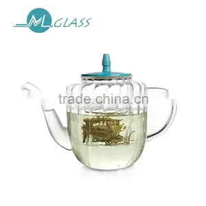 Wholesale 1000ml Pyrex Glass Teapot With Stainless Infuser Plastic Lid High Borosilicate Glassware N6418 thumbnail-1