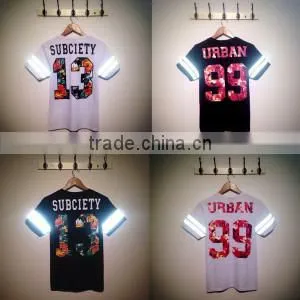 Customized Design Fashionable Colorful Outdoor Streets Reflective T-shirt 100%cotton Eco-friendly Unisex Wholesale thumbnail-1