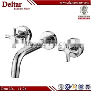 Double Handle Wall Mounted Faucet, Bathroom Basin Faucet & Basin Water Tap thumbnail-1