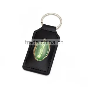Famous Car Brand Metal and Leather Promotion Keyring thumbnail-1