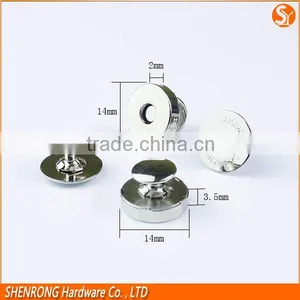 Customized Plating Metal 14mm Snap Magnet Button for Leather Bags thumbnail-5