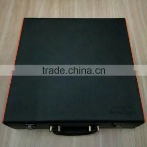 Factory Wholesale Custom High-grade Black PU Leather 4 Bottles of Red Wine Champagne Boxes thumbnail-3