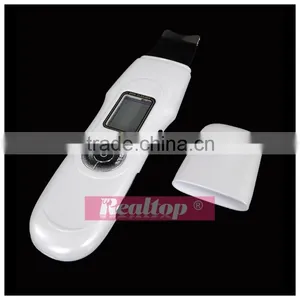 Electric Facial Cleanser LCD Screen Rechargeable Ultrasonic Waves Ion Ems Massage Face Skin Scrubber Peeling Machine thumbnail-5