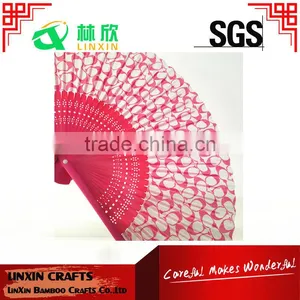Bamboo Ribs Custom Logo Foldable Cheap Paper Hand Fan thumbnail-3