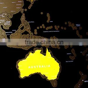 High Quality Scratch Off World Map With Customized Design thumbnail-2