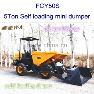 2016 5ton CE Hydraulic Self Loading Mini Tip Truck thumbnail-1