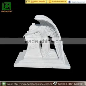 Carrara Marble Angel Memorial Tombstone And Monument thumbnail-1