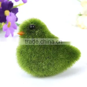 Artificial Small Lovely Flocking Chickens Creative Potted Decorations thumbnail-1