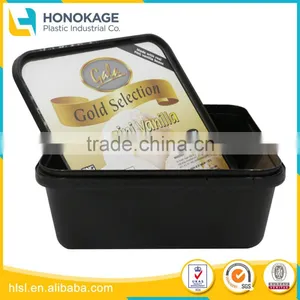 Plastic Ice Cream Packaging Design,Tamper Evident Ice Cream Plastic Container Square Packaging thumbnail-1
