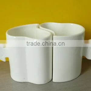 Heart Shape Ceramic Mug With Handle Heart Shape Drinking Mug thumbnail-3
