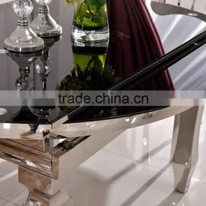 TH389 Fashionable Glass Top Adjustable Height Dining Table Adjustable Table thumbnail-3