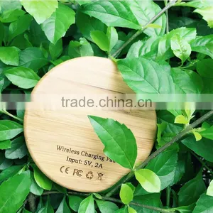 Creative Bamboo Wood Wireless Charger Pad for Apple & Android Universal Wireless Universal Mobile Phone Charger Adapter thumbnail-6